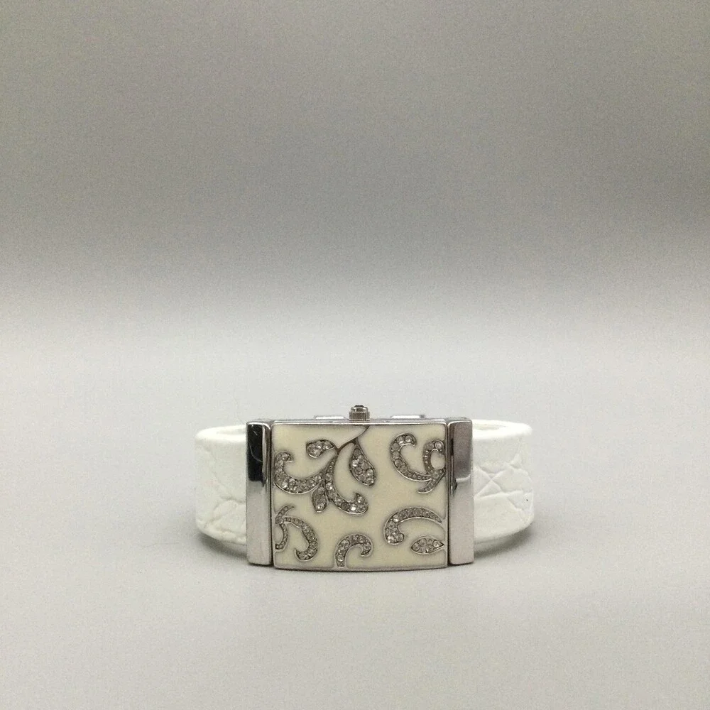 Victoria Wieck Hidden Dial Womens Watch 23mm MOP Dial Open Cuff New Battery
